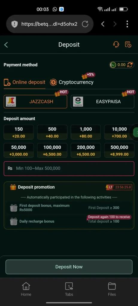 betqq easypaisa app